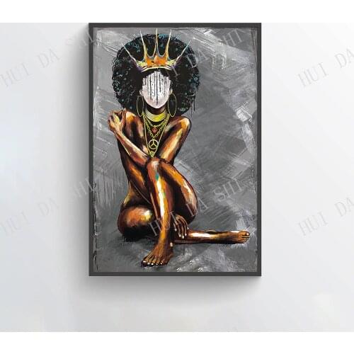 Black Queen Poster, Vintage Black Girl Wall Art, African American Poster, Afro Queen Strong Enough Wall Decor