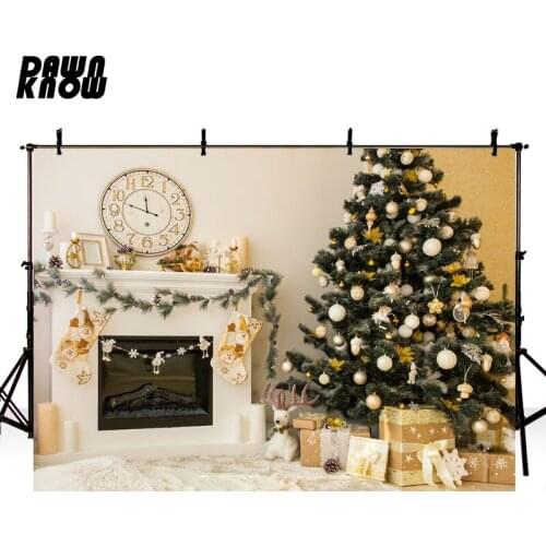 DAWNKNOW Merry Christmas Fond Photo Background Fotografia Fireplace Photography Backdrop Photocall Children Photo Studio G944