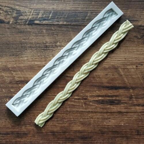 M058 Long bag Rope string 3D Silicone Mold Chocolate Fondant Cake Decorating mould