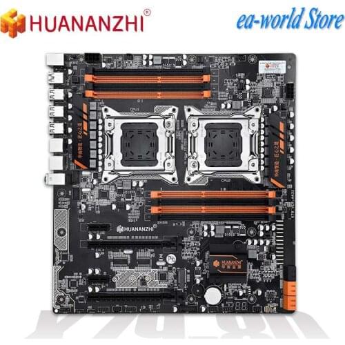 HUANANZHI X79 Dual 8D X79 Motherboard Intel Double CPU LGA 2011 Xeon E5 DDR3 1333/1600/1866MHz 256GB M.2 NVME SATA3 USB3.0 E-ATX