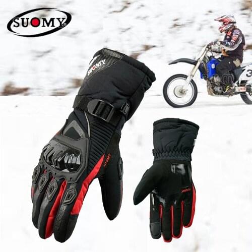 SUOMY 100% Waterproof Motorcycle gloves motorbike Winter warm Guantes Moto Luvas Touch Screen windproof Motosiklet Protective