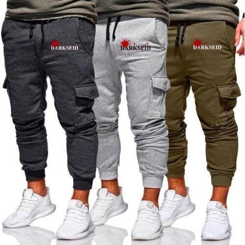 Men Casual Tracksuit Loose Jogging Pants Cargo Plus Size M-3XL