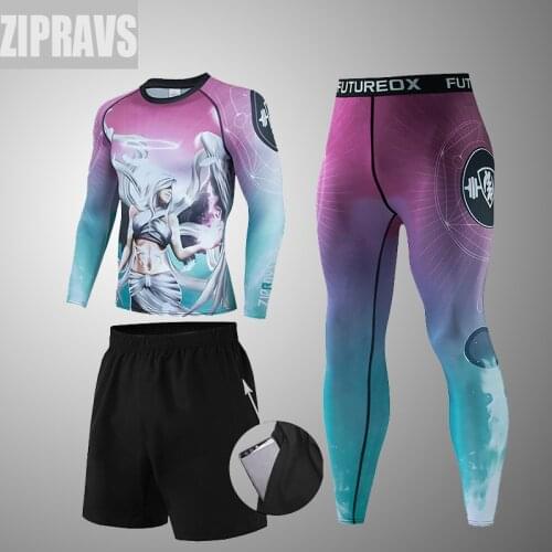 Mens Running Set Gym Legging Compression Fitness Archangels - Jophiel Sportswear Clothing Male Quick-Drying Tights Track Suit