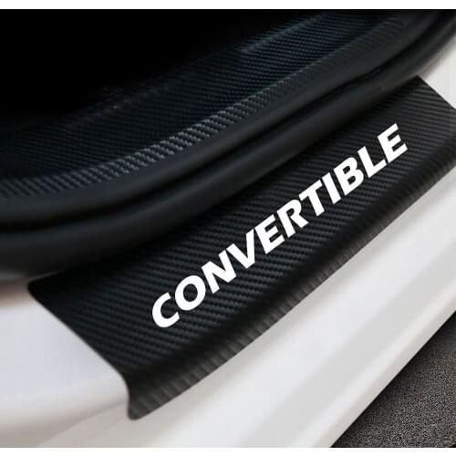 Car Door Sill Car Threshold Pedal Sticker for MINI Convertible Decoration Carbon Fibre Vinyl Sticker Car Accessories Car-Styling