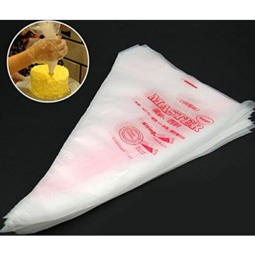 100PCs/set Disposable Pastry Bags Cake Decoration Kitchen Icing Food Preparation Bags Cup Cake Piping Tools for Baking