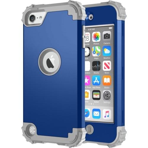 3 IN 1 Heavy Duty Tough Rugged Armor Shockproof Case For Apple iPod Touch 5 6 7 Soft Silicone Hard Plastic Protective Back Cover