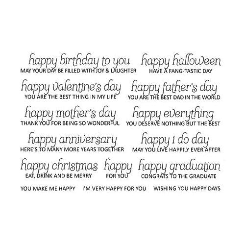 Happy holidays Transparent Clear Silicone Stamp/Seal for DIY scrapbooking/photo album Decorative clear stamp A1837