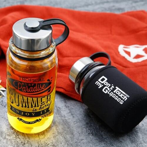 Dropshipping creative gift water cup sports bottle car glass outdoor cup custom logo