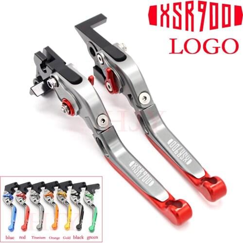 With Logo XSR900 CNC Motorcycle Accessories Adjustable Folding Extendable Brake Clutch Levers For Yamaha XSR 900 ABS 2016-2017