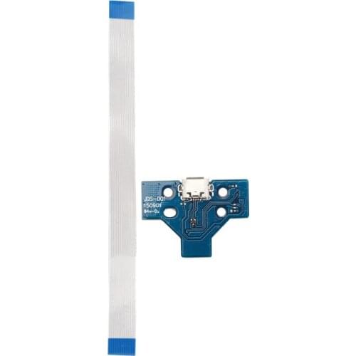 Retail 2 Sets For Playstation 4 For PS4 Controller Replacement Parts With 14 Pin Cable USB Charging Port Socket Board JDS-001