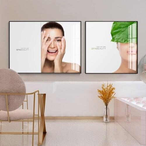 Modern Figure Fashion Woman Wall Art Canvas Painting Print Poster Picture For Medical Beauty Shop SPA Salon Skin Care Home Decor