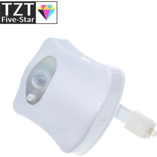 Smart Pir Motion Sensor Toilet Seat Night Light 8 Colors Waterproof Backlight For Toilet Bowl Led Luminaria Lamp Wc Toilet Light