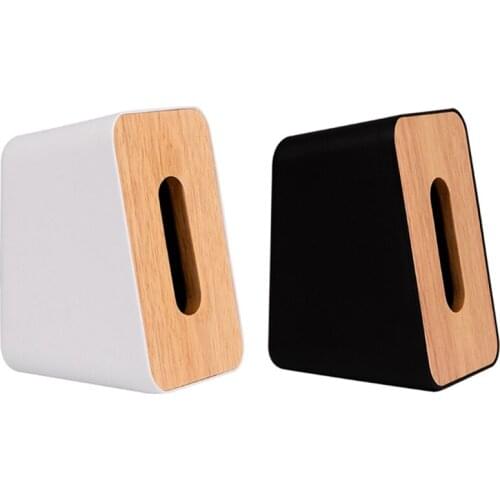 Vertical Tissue Box Nordic Simple Paper Box Household Wooden Lid Napkin Box Living Room Creative Paper Box