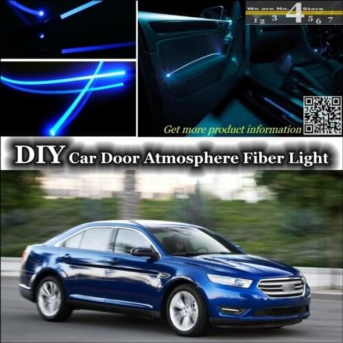 Interior Ambient Light Tuning Atmosphere Fiber Optic Band Lights For Ford Taurus Inside Door Panel illumination