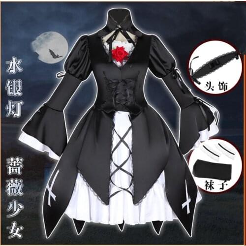 Anime Rozen Maiden The New Rose Girl Sui Gin Tou Lolita Uniform Party Outfit Cosplay Costume Halloween Women Free Shipping 2020