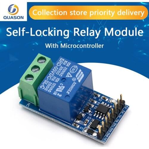1 channel self-locking latching relay module , long locks, 30 seconds delay, self-locking mode with the microcontroller