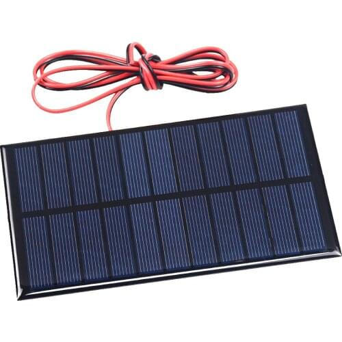 1PCS 5.5V 1.6W With 100CM Wire Mini Solar System DIY For Battery Cell Phone Charger 291mA