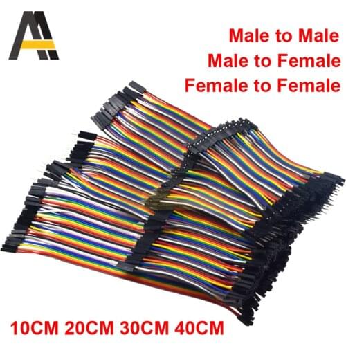 1pcs Dupont Line 10cm 20CM 30CM 40CM Male to Female/ Female + Female / Male + Male Jumper Wire Dupont Cable for arduino DIY KIT