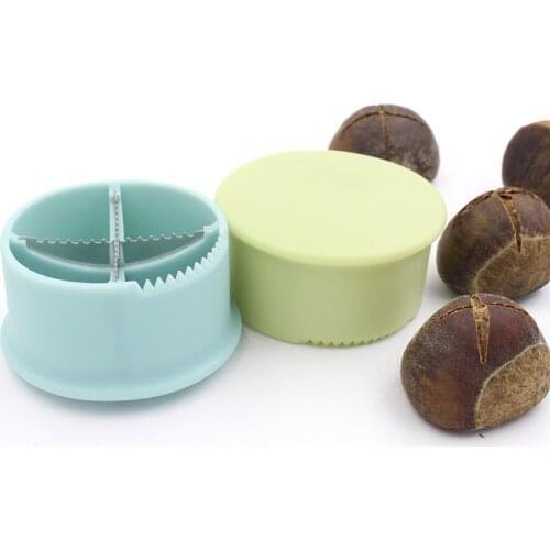 1Pcs Chestnut Cutter Cross Open Knife Nut Cracker Walnut Pliers Nut Cracker Sheller Chestnut Cutter Nut Opener Kitchen Gadgets