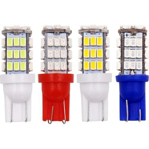 100pcs T10 W5W 194 168 Car LED Clearance Reading Light Auto License Plate Door Lamp Bulb 3020 42SMD Warm White Yellow Blue DC12V