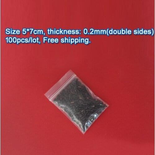 100pcs/lot high quality Transparent PE Zip Lock jewelry Gift Packaging Bags, 5*7cm clear plastic bags for jewelry ring storage