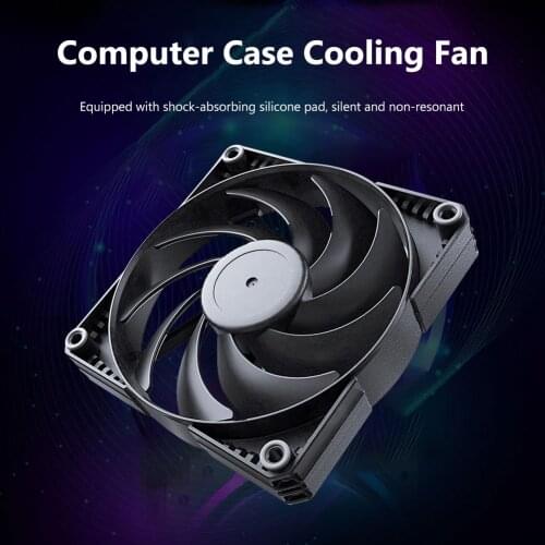 120/140mm PC Case Cooling Fan 12V 4Pin PWM Smart Temperature Control Silent Fan Hydraulic Bearing for Computer Case Radiator