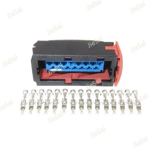 15 Pin 144980-1 Auto Female Harness Wire Connector Headlight Light Plug With Terminals For Citroen Peugeot