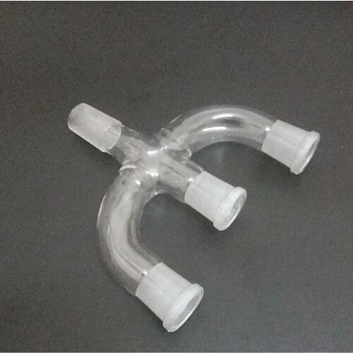 19/26 Joint 24/29 Stopper 4-Way Distillation Adapter Y Type Connector Tube