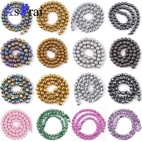 3 4 6 8 10mm Natural Stone Hematite Lava Beads Round Loose Spacer Beads For Jewelry Making DIY Bracelet Necklace Accessories 15"