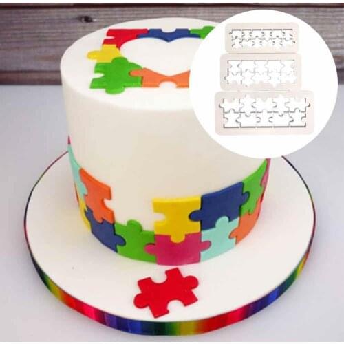 3Pcs Fondant Cookie Cutter Cake Biscuit Mold Fondant Decor Baking Tools Decor