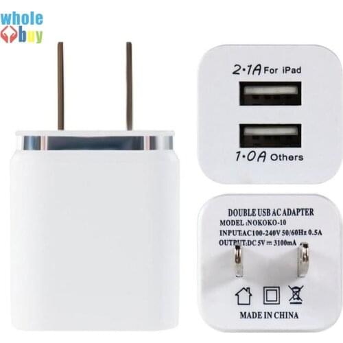 300pcs 2a color edge 2 dual usb travel home wall charger for iphone 5s 5 6 ipad air samsung S5 wholesale US/EU Plugs