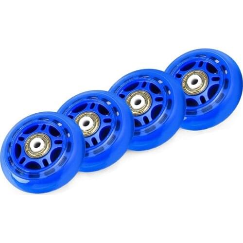 4 Pack Inline Skate Wheels Indoor/Outdoor Roller Blades Replacement Wheel with Bearings 70mm