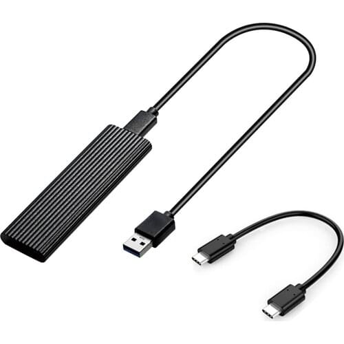 M.2 SSD Disk Case Dual Protocol USB3.1 NVME NGFF M/B Key External Hard Drive 10Gbps High Speed Enclosure Box for Desktop Laptop