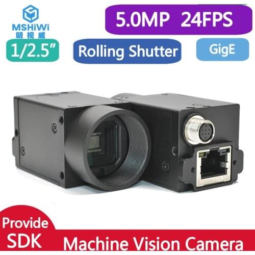 Gigabit GIGE 5MP Machine Vision Color Industrial Camera Support For Windows 7/8/10 Operating System Adjustable Exposure Time