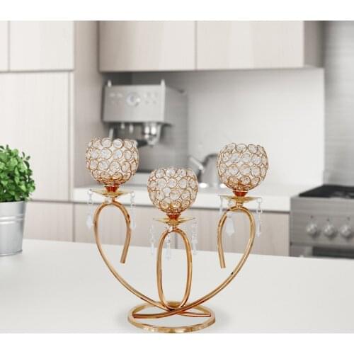 Crystal Candle Holder Decorative Wedding Centerpiece Stand Candlestick
