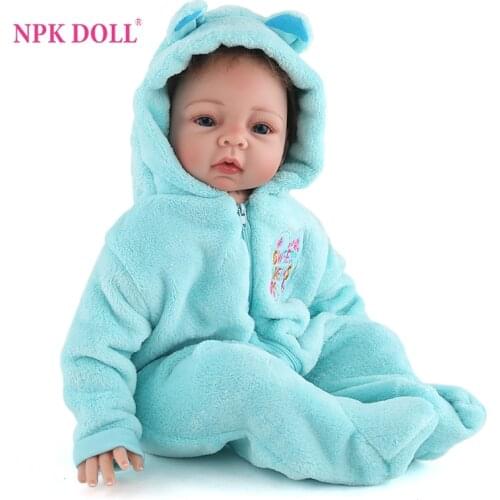 NPKDOLL Reborn Baby Doll Realistic Newborn Girl 22 Inch Very Soft Clothes Body Lifelike Really Infant Beautiful Kids Playmate