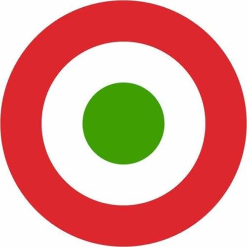 Hot Sell Hot Car Sticker Italy Air Force Round Creative Car Window Deco Decals Vinyl Sunscreen Anti-UV PVC 15cm X 15cm