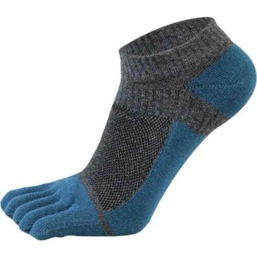 Sports Socks Men Thin Five-finger Splicing Section Short Mesh Stitching Color Five-finger Socks