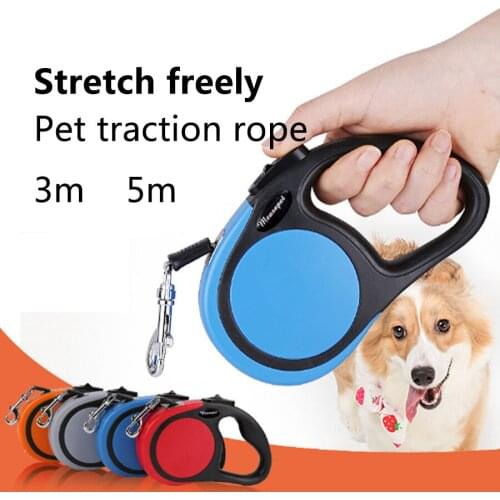 3m 5m Pet Leashes Long Strong Walking Leash For Large Medium Dog Durable Nylon Retractable Dog Leash Rope 4 Colors Pet Leads