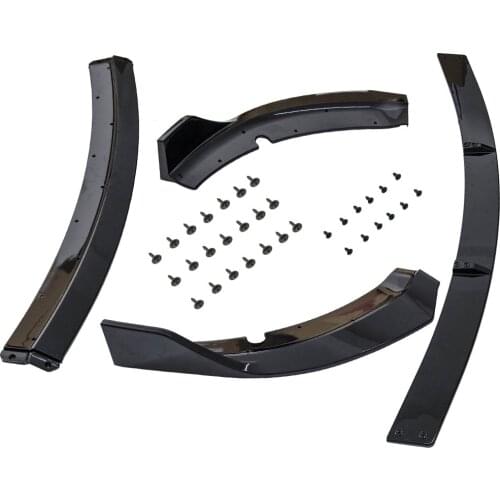 4pcs Front Bumper Lip Splitter Gloss Black - PP Fits 2015-2021 for Dodge Charger SRT V2 Style Dropshipping