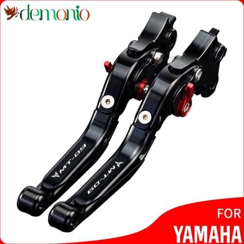 Adjustable Folding Extendable Brake Clutch Levers with logo Fits For YAMAHA MT-09 2015-2020 MT09 MT 09 2019 2018 2017 2016 15-20