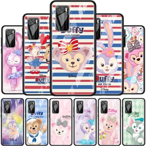 Duffy Disney Bear Cute for Huawei P40 P30 Pro Plus P20 P10 Lite P Smart Z 2021 2020 2019 Luxury Tempered Glass Phone Case