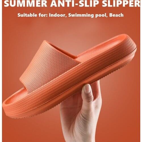 Summer Women Slippers Thick Platform Eva Soft Sole Slide Sandals Leisure Ladies Indoor Bathroom Shoes Beach Anti-slip slippers