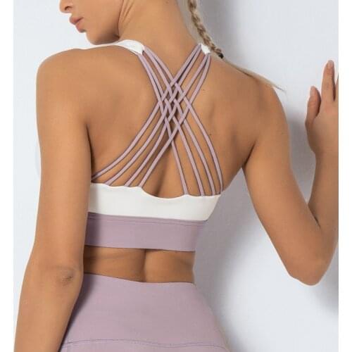 Sexy Beautiful Back Sports Underwear Women Shockproof Gather Fitness Running Stereotypes Yoga Vest Bra