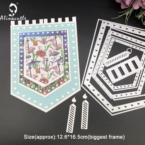 Die Cut Dots Edge Nesting Banner Frame Scrapbooking Paper Craft Handmade Card Album Punch Art Cutter Alinacraft Cuting Dies