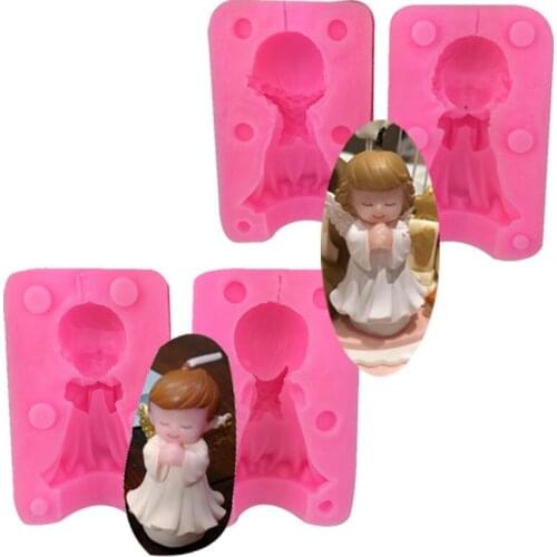 For 2021 New Year Silicone Mold 3D Angel Shaped Cake Mousse Mold Chocolate Jelly Pastry Baking Pan Cake Decorating Tool