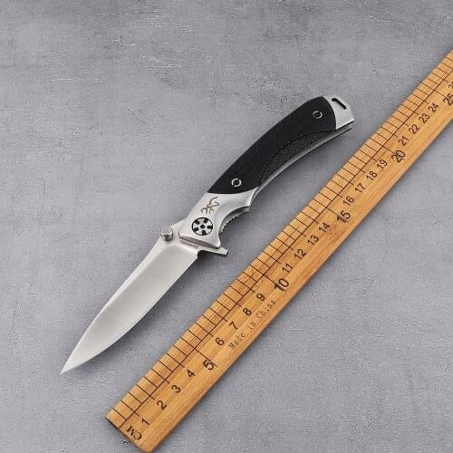 Outdoor hunting folding knife 5cr15mov blade G10 steel handle tactical camping multifunctional walking kitchen fruit knife
