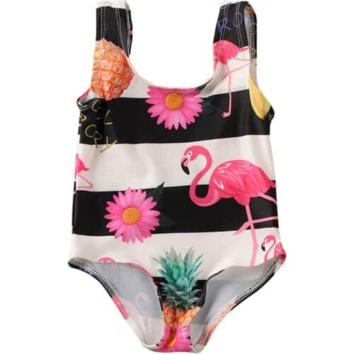Lovely Toddler Kid Baby Girl Flamingos One Piece Swimwear Swimsuit Bikini Monokini Swimming Clothes Beach Bathing Baby Costumes