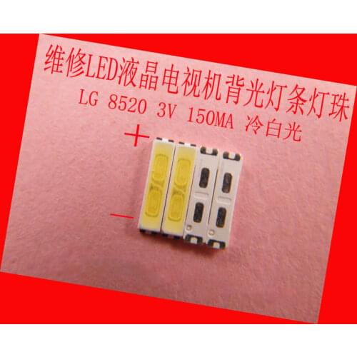 100piece/lot FOR Maintenance LG LED LCD TV backlight Article lamp SMD LEDs 3V 8520 Cold white light emitting diode