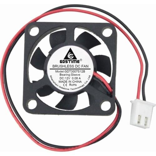 5pcs Gdstime 30m*30mm*7mm 3cm 30MM 3007 DC 12v 2Pin 3D Printer Cooling Fan Cooler Radiator Motor Fan